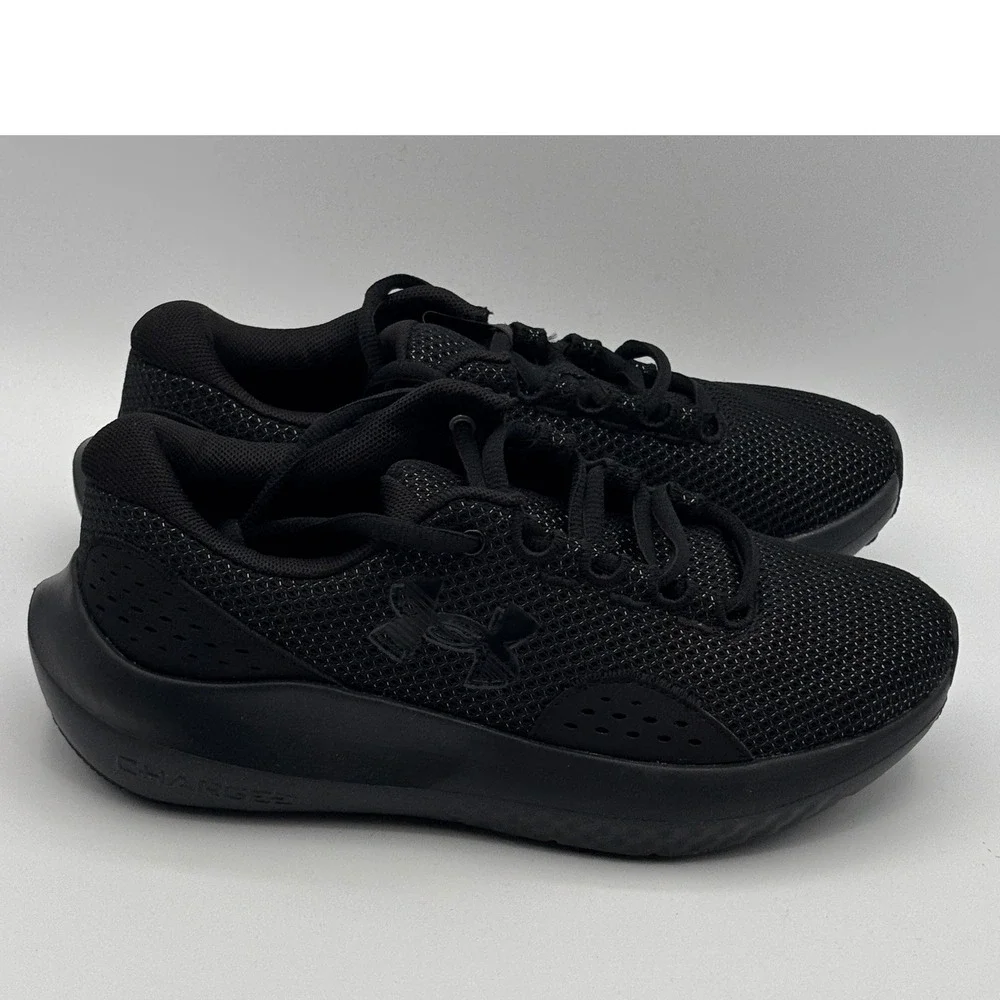 UA Charged Surge 4 Shoes Womens Size 6.5 Black Black Running 3027007-002